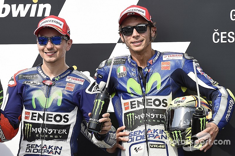 Jorge Lorenzo, Yamaha Factory Racing, e Valentino Rossi, Yamaha Factory Racing
