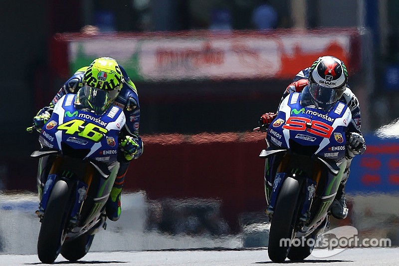 Valentino Rossi, Yamaha Factory Racing, und Jorge Lorenzo, Yamaha Factory Racing