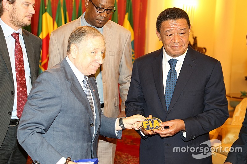 Jean Todt, FIA president with Ethiopian President Mulatu Teshome