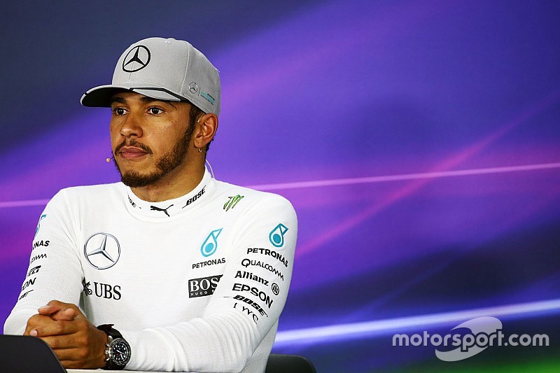 Lewis Hamilton, Mercedes AMG F1 in the FIA Press Conference