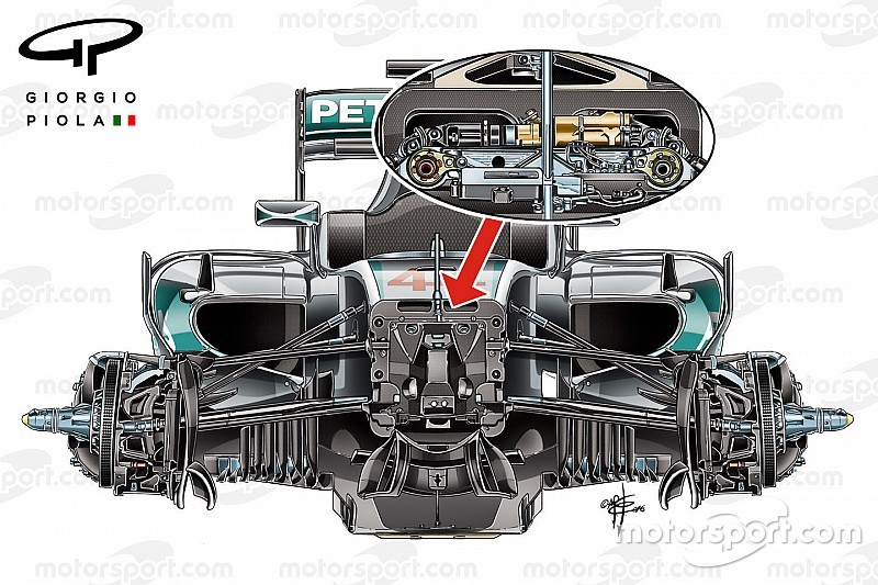 Mercedes W07 front suspensions