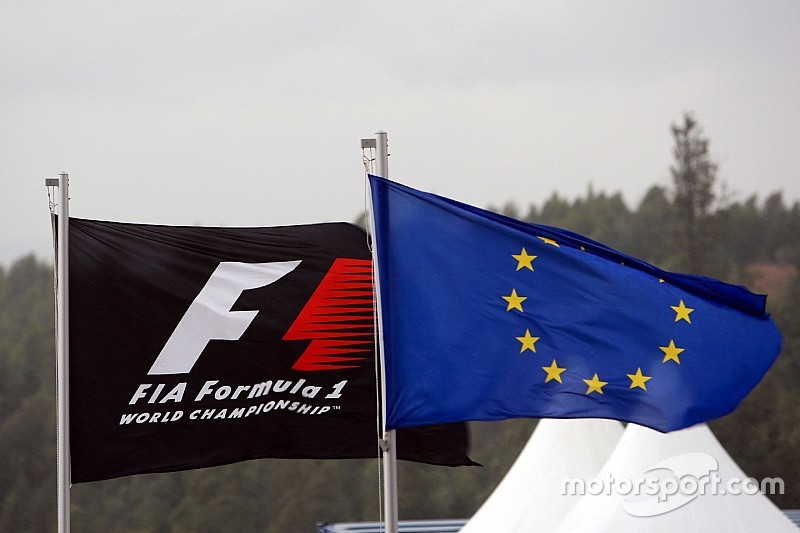 Banderas Unión Europea y F1