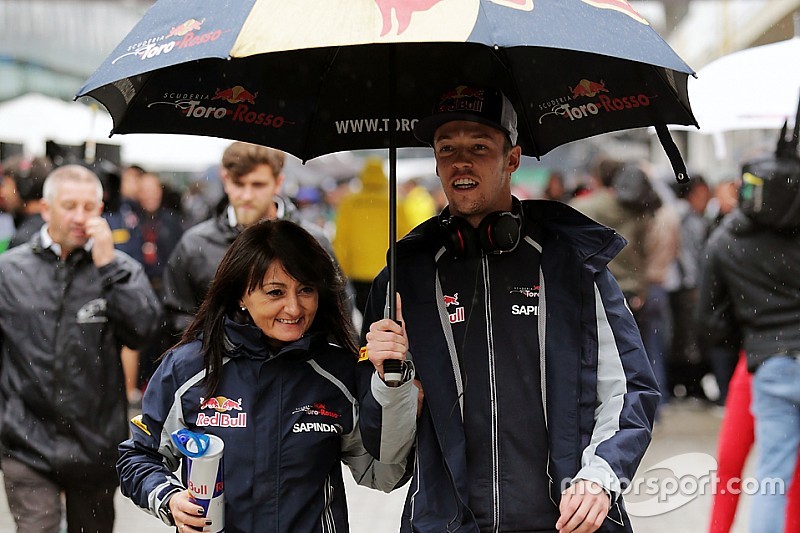 Daniil Kvyat, Scuderia Toro Rosso y Fabiana Valenti, Scuderia Toro Rosso