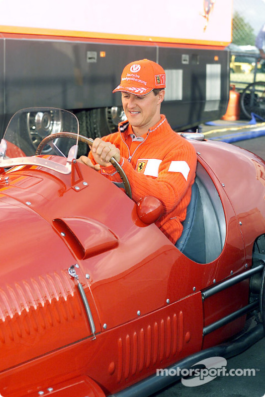 Michael Schumacher at the wheel of the 375 F1