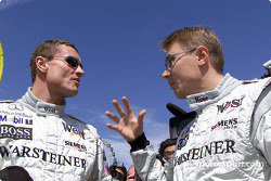 David Coulthard et Mika Häkkinen
