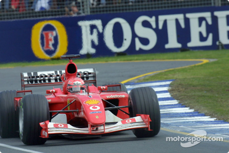 Michael Schumacher en route pour la victoire