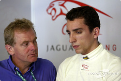Justin Wilson avec son manager Jonathan Palmer