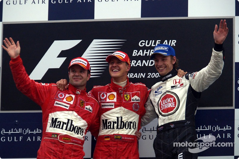 2004: Michael Schumacher, Rubens Barrichello, Jenson Button