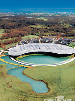 Aerial view of the McLaren Technology Centre