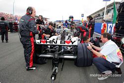 Minardi team member on the starting grid