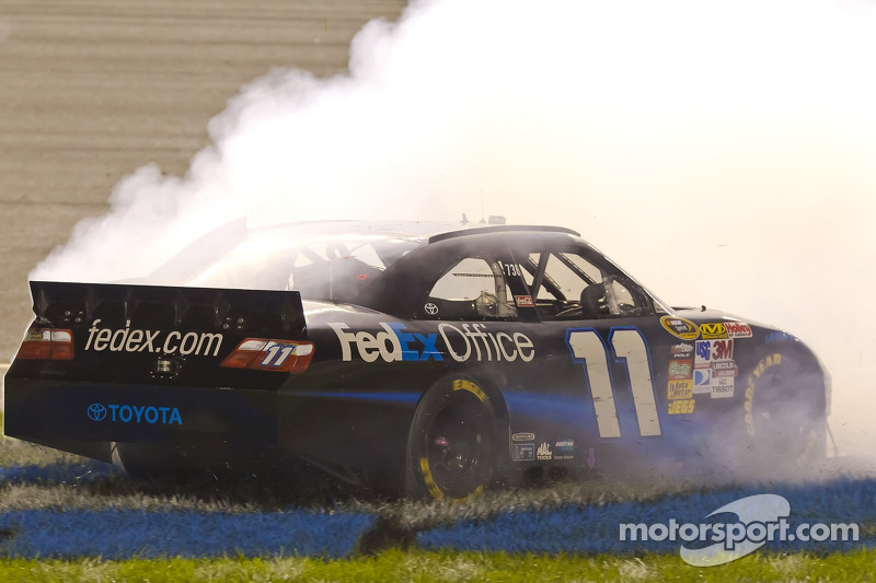 Race winnaar Denny Hamlin;Joe Gibbs Racing Toyota