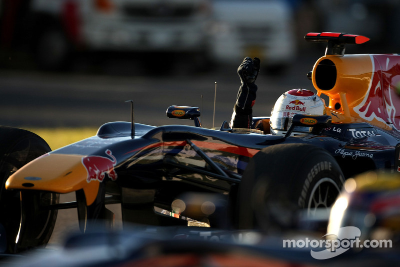 Le vainqueur Sebastian Vettel, Red Bull Racing