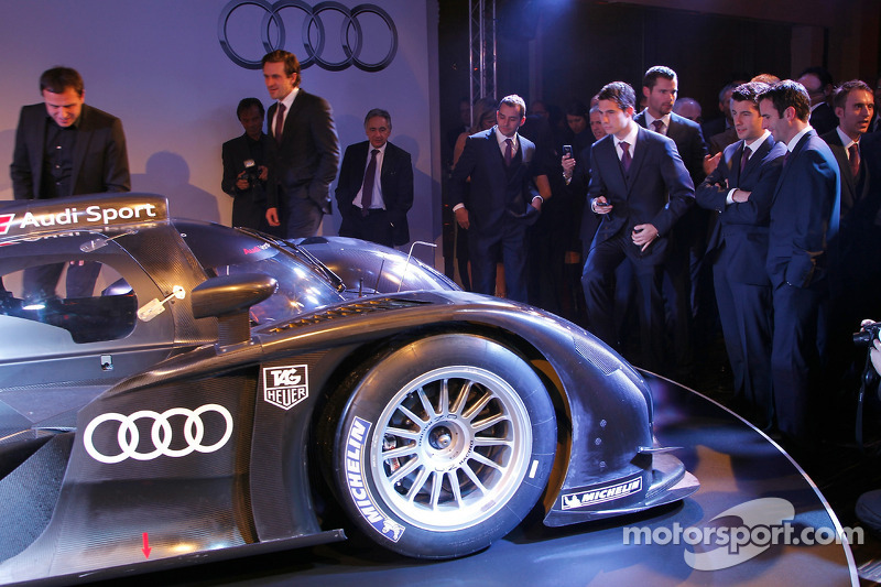 The 2011 Audi R18 TDI is presented to the media