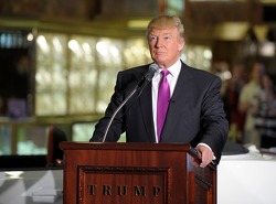 Donald Trump checks out his new ride as the 2011 Indianapolis 500 Chevrolet Camaro SS Convertible Pace Car driver for the 100th Anniversary of the Indianapolis 500