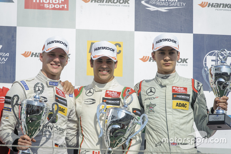 Podium, Maximilian Günther Prema Powerteam Dallara F312 - Mercedes-Benz, Lance Stroll Prema Powerteam Dallara F312 - Mercedes-Benz, George Russell HitechGP Dallara F312 - Mercedes-Benz