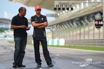 Lewis Hamilton, McLaren Mercedes and his father Anthony Hamilton