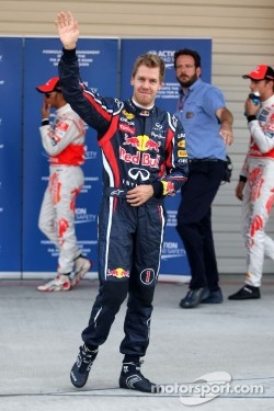 Pole winner Sebastian Vettel, Red Bull Racing