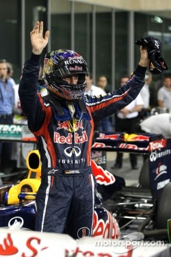 Pole winner Sebastian Vettel, Red Bull Racing