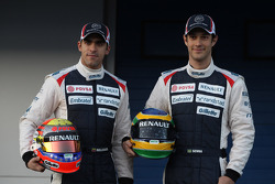Pastor Maldonado, Williams F1 Team, y Bruno Senna, Williams F1 Team