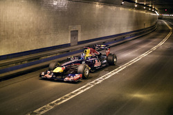 David Coulthard pilote la Red Bull F1 à New York