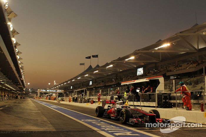 Celebró su 25ª pole position en Abu Dhabi 2012