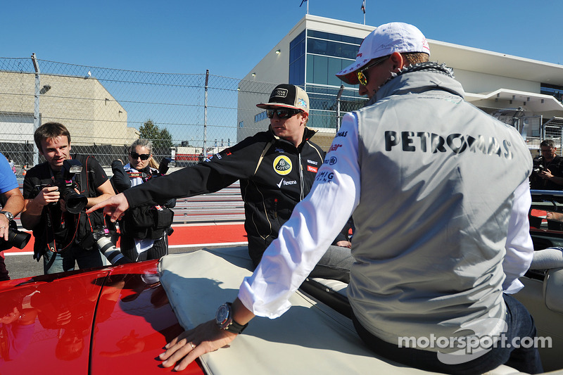 Kimi Raikkonen, Lotus F1, Michael Schumacher, Mercedes AMG F1