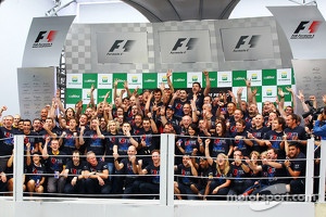 Sebastian Vettel, Red Bull Racing celebrates his World Championship with the team