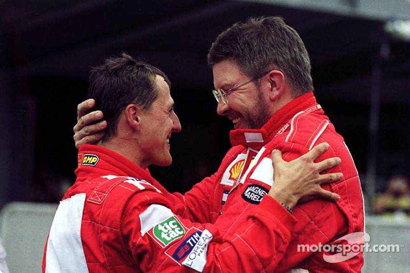 Vencedor Michael Schumacher e Ross Brawn