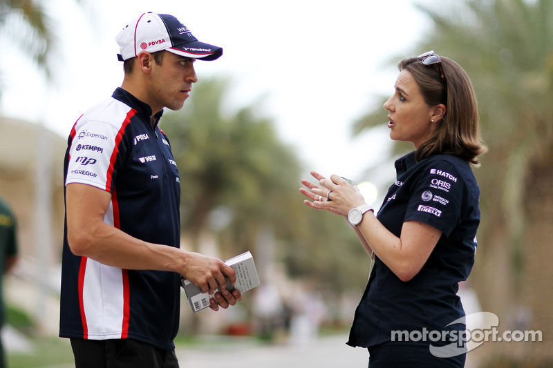 Pastor Maldonado (Williams) avec Claire Williams