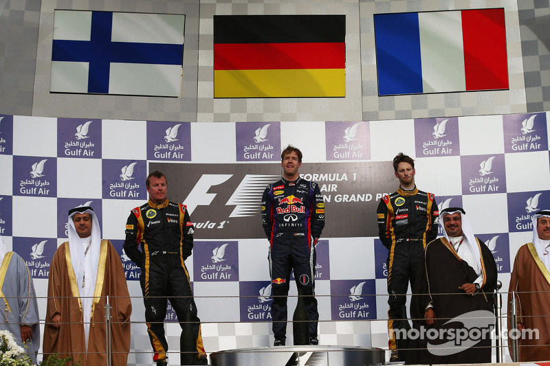 2013: Sebastian Vettel, Kimi Räikkönen, Romain Grosjean