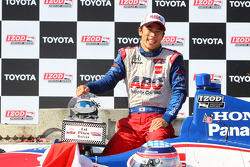Victory circle: race winner Takuma Sato, A.J. Foyt Enterprises Honda