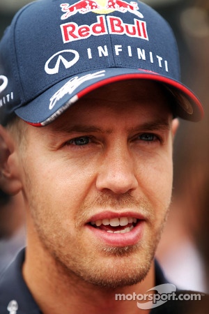 Sebastian Vettel, Red Bull Racing with the media