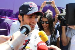 Carlos Sainz Jr., Red Bull Racing Test Driver with the media