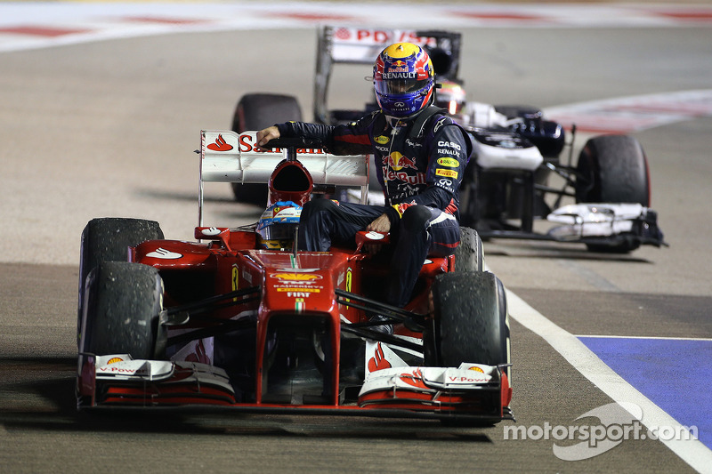 Fernando Alonso, Scuderia Ferrari and Mark Webber, Red Bull Racing