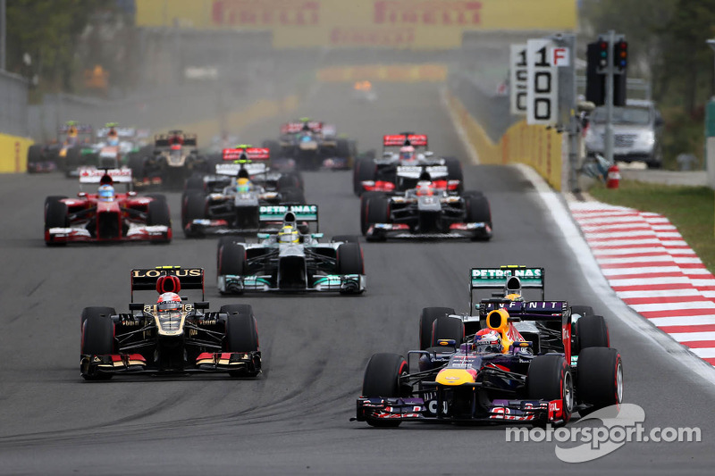 Start of the race, Sebastian Vettel, Red Bull Racing