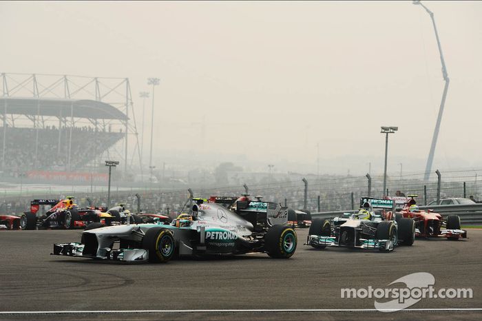 Lewis Hamilton, Mercedes AMG F1 W04 al inicio de la carrera