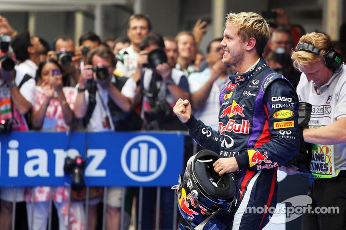 Ganador del GP de India 2013 y Campeón del Mundo 2013 Sebastian Vettel