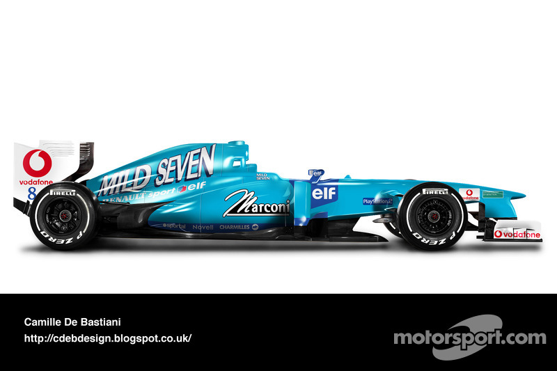 Carro de F1 retrô - Benetton 2001