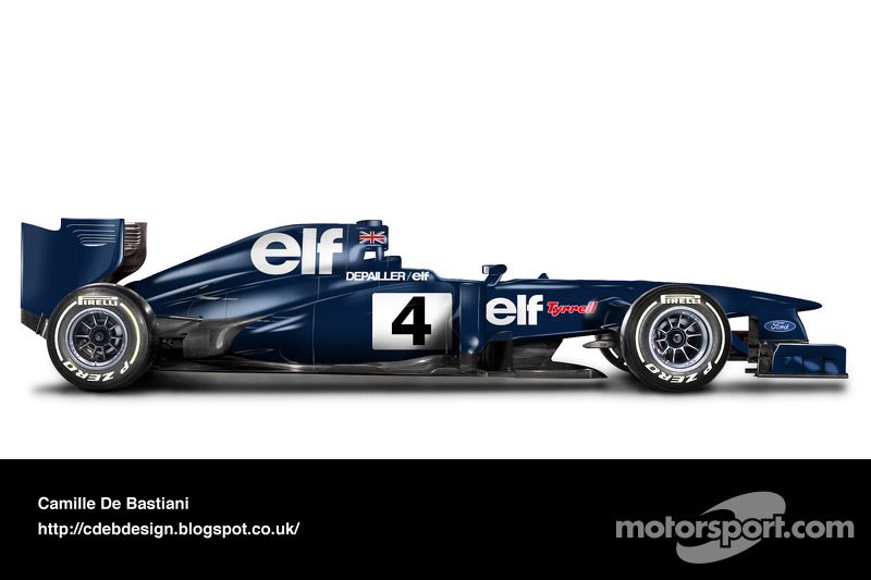 Formel-1-Auto im Retrodesign: Tyrrell 1974