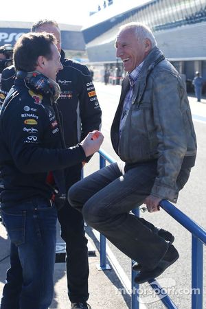 Christian Horner, diretor esportivo da Red Bull Racing e Dietrich Mateschitz, dono da Red Bull