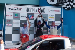 RJ Lopez, Simon Gregg and Cliff Ebben celebrate on the podium