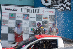 RJ Lopez, Simon Gregg and Cliff Ebben celebrate on the podium