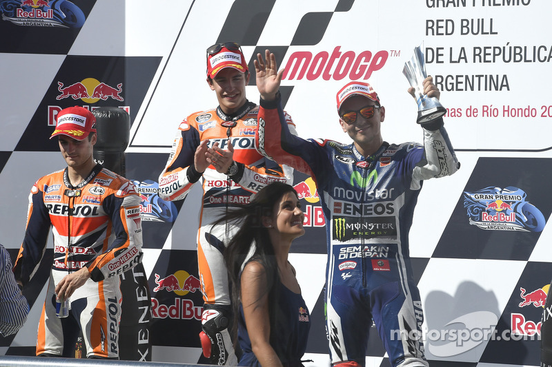 Vainqueur: Marc Marquez, 2ème Dani Pedrosa, 3ème Jorge Lorenzo