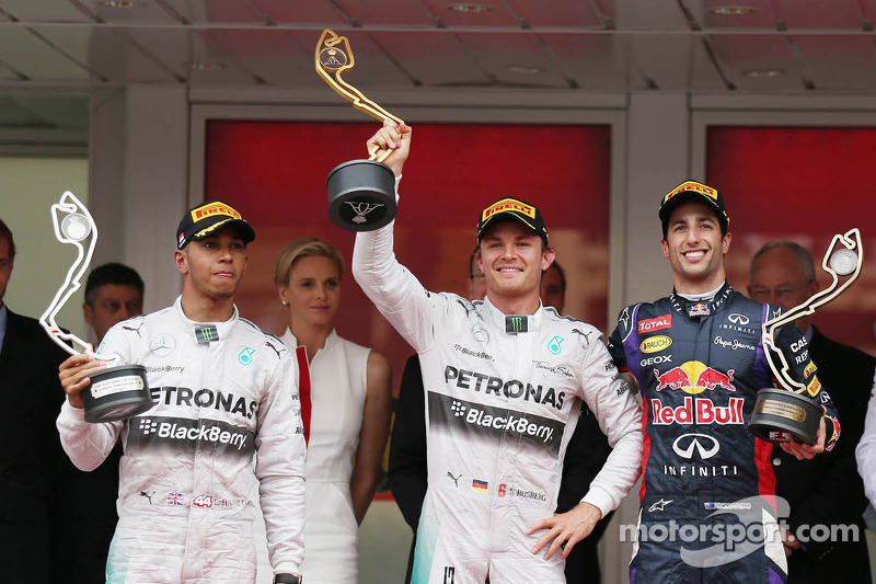 2014 - 1. Nico Rosberg, 2. Lewis Hamilton, 3. Daniel Ricciardo