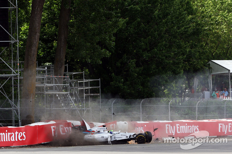 Crash von Felipe Massa, Williams