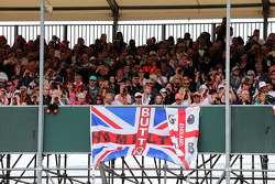 Bannière de fans pour Lewis Hamilton et Jenson Button