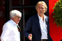 Bernie Ecclestone, con Luca di Montezemolo, presidente de Ferrari
