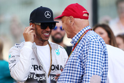 Lewis Hamilton, Mercedes AMG F1 Team and Niki Lauda