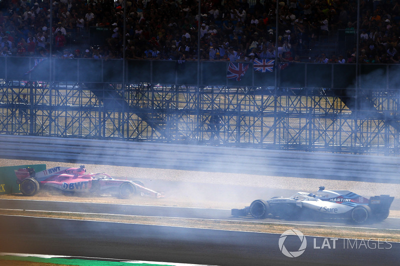 Sergio Perez, Force India VJM11, Lance Stroll, Williams FW41