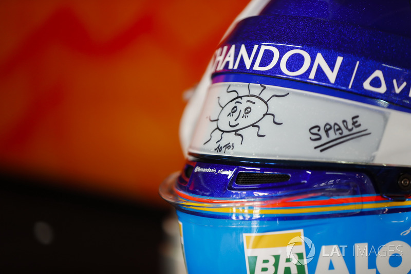 El casco de Fernando Alonso, McLaren